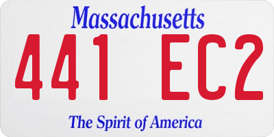 MA license plate 441EC2