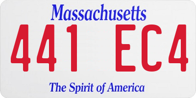 MA license plate 441EC4