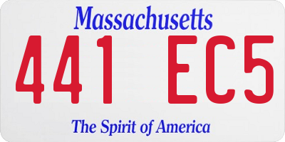 MA license plate 441EC5