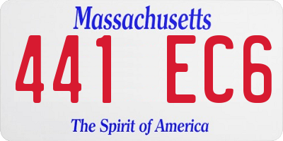 MA license plate 441EC6