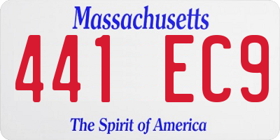 MA license plate 441EC9