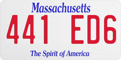 MA license plate 441ED6