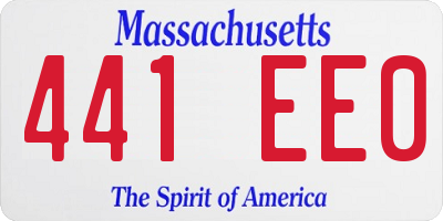 MA license plate 441EE0