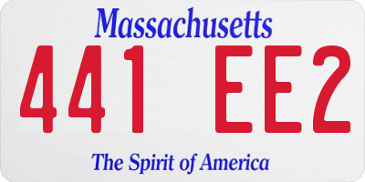 MA license plate 441EE2