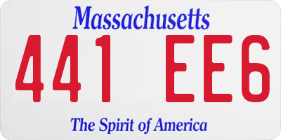 MA license plate 441EE6