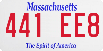 MA license plate 441EE8