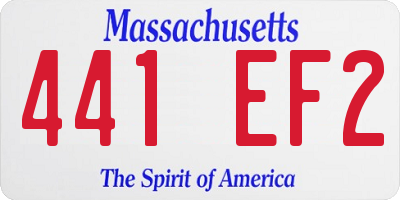 MA license plate 441EF2