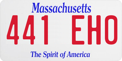 MA license plate 441EH0