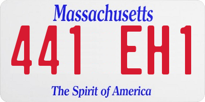 MA license plate 441EH1