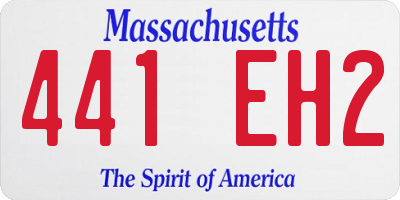 MA license plate 441EH2