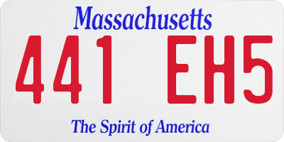 MA license plate 441EH5