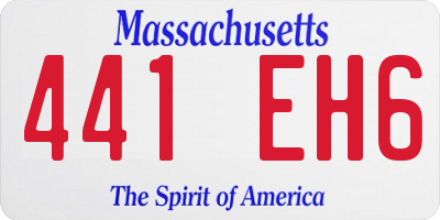 MA license plate 441EH6