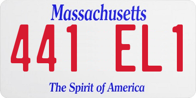 MA license plate 441EL1