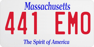 MA license plate 441EM0