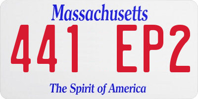 MA license plate 441EP2