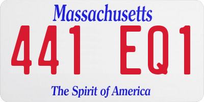 MA license plate 441EQ1