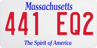 MA license plate 441EQ2