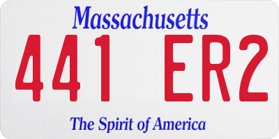 MA license plate 441ER2
