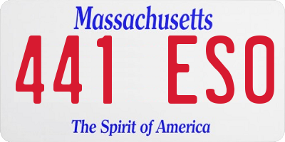 MA license plate 441ES0