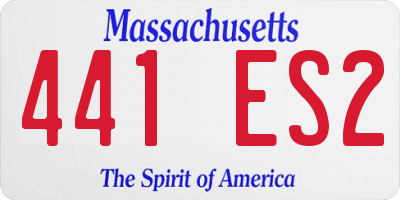 MA license plate 441ES2