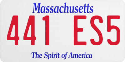 MA license plate 441ES5