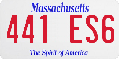MA license plate 441ES6
