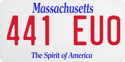 MA license plate 441EU0
