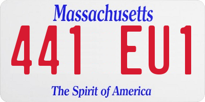 MA license plate 441EU1