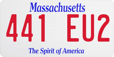 MA license plate 441EU2