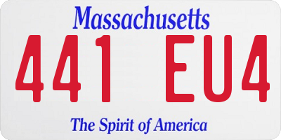MA license plate 441EU4