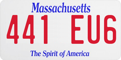 MA license plate 441EU6