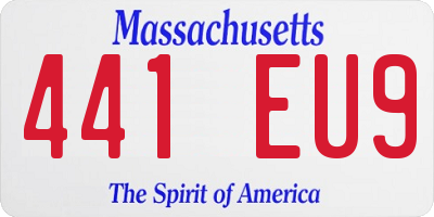 MA license plate 441EU9