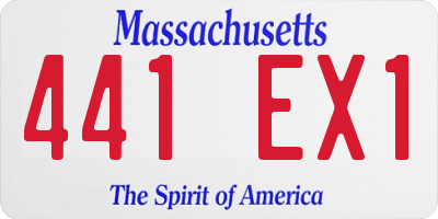 MA license plate 441EX1