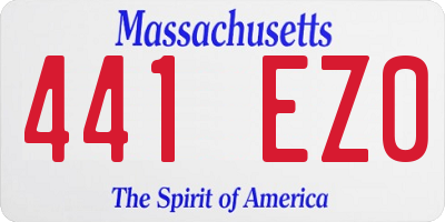 MA license plate 441EZ0