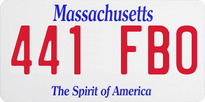 MA license plate 441FB0
