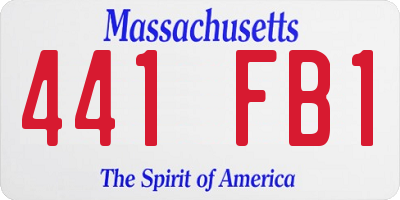 MA license plate 441FB1