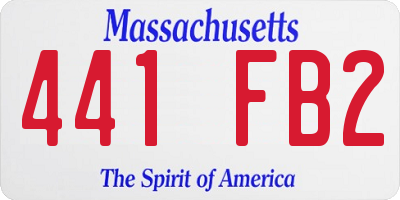 MA license plate 441FB2