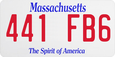 MA license plate 441FB6