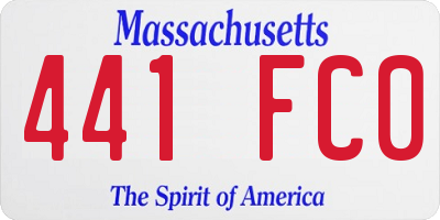 MA license plate 441FC0