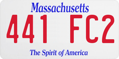 MA license plate 441FC2