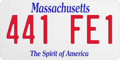 MA license plate 441FE1