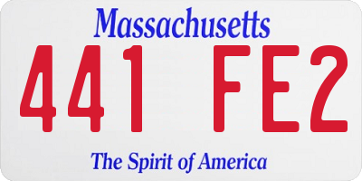 MA license plate 441FE2