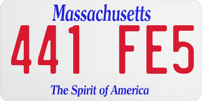 MA license plate 441FE5