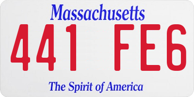 MA license plate 441FE6