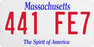 MA license plate 441FE7