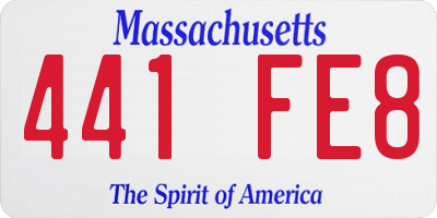MA license plate 441FE8