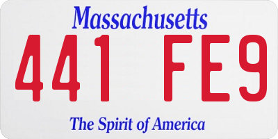 MA license plate 441FE9