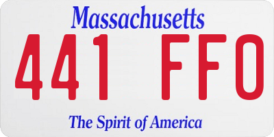 MA license plate 441FF0