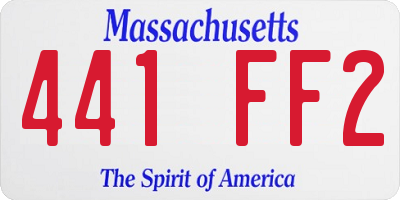 MA license plate 441FF2