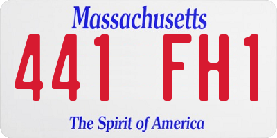 MA license plate 441FH1